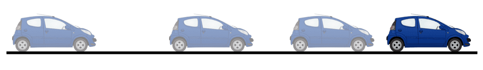 Bremsbewegung Auto